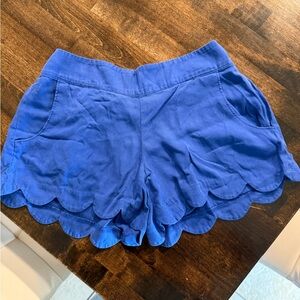 Lilly Pulitzer Blue Scalloped Women Shorts